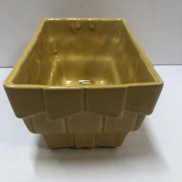 Planter Cookson Pottery USA Mustard Yellow Pottery CP-2806 VTG 6.5"Lx4"Wx3.5"T - Picture 7 of 11